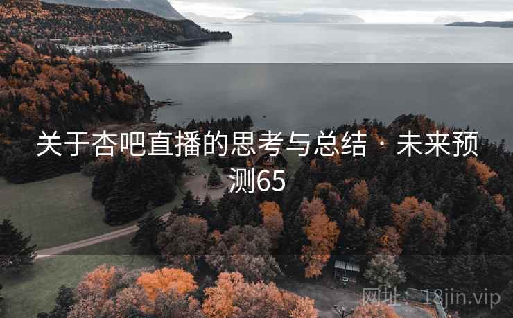 关于杏吧直播的思考与总结 · 未来预测65